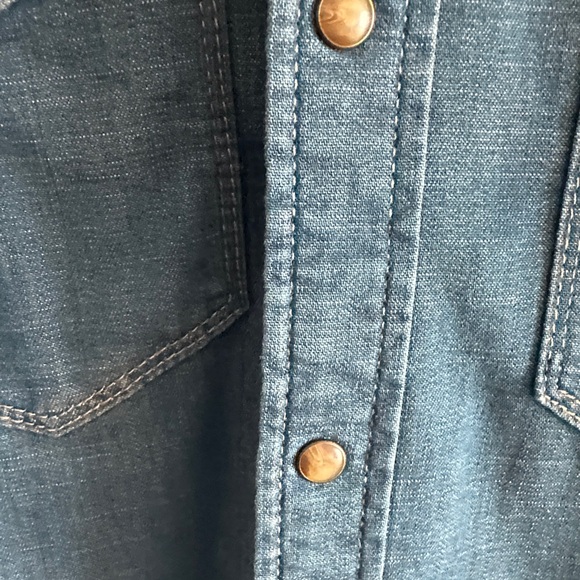 Wrangler Dark Blue Denim Shirt - Picture 4 of 7